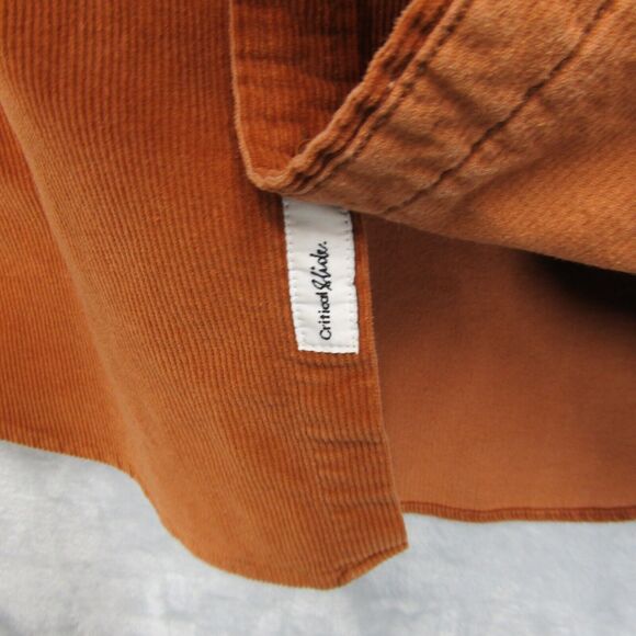Critical Slide Society Shirt Button Up Corduroy Shacket Corduroy Sz M Rust Brown - Picture 4 of 14